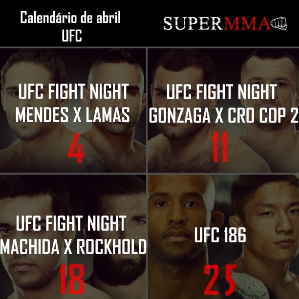 calendario abril ufc